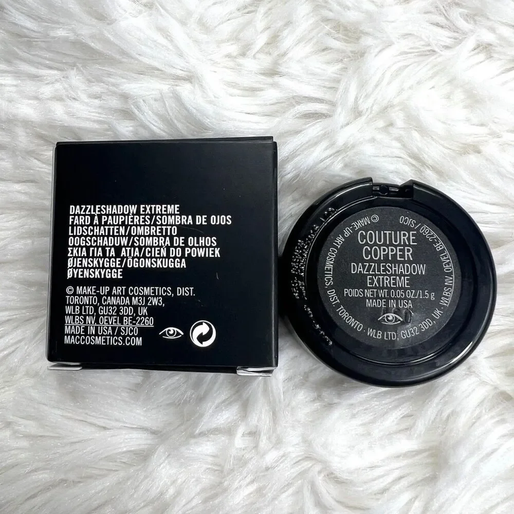 MAC Dazzleshadow Extreme Couture Copper Metallic Eyeshadow 0.05oz New